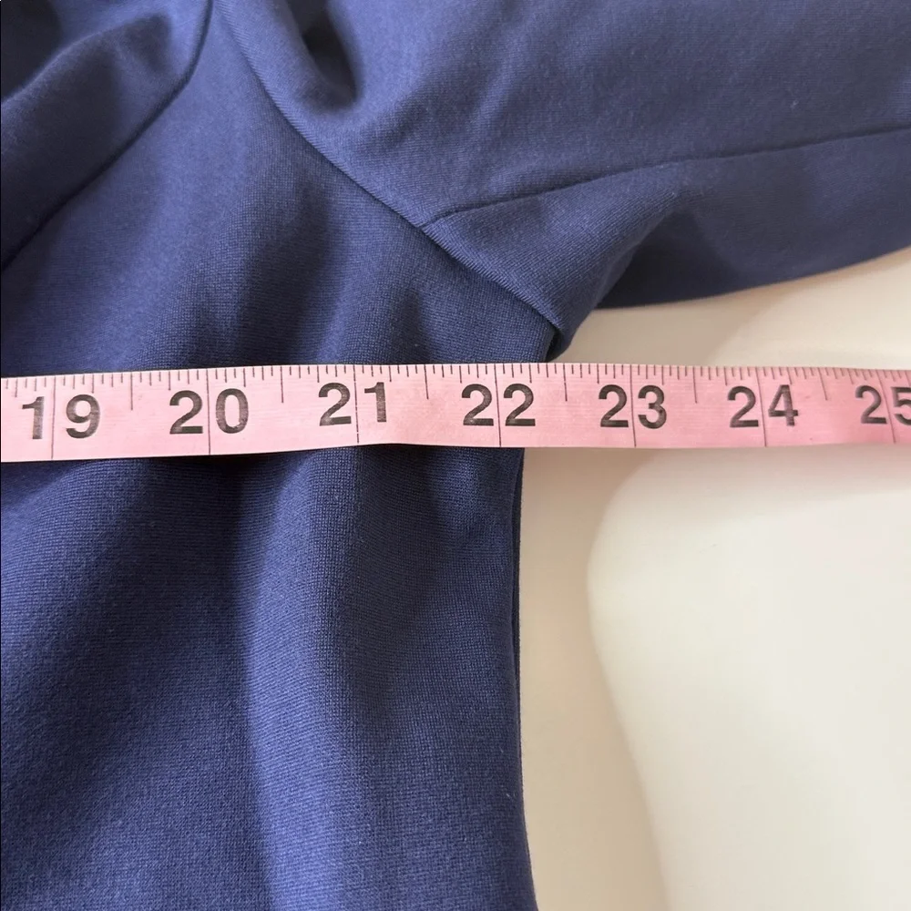 On 34th Faux Double Breasted Ponte Knit Blazer Navy Blue 1X - Picture 11 of 12